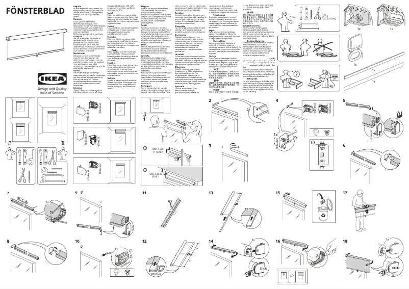 Page 1 of the manual User Manual Ikea FÖNSTERBLAD 205.383.92