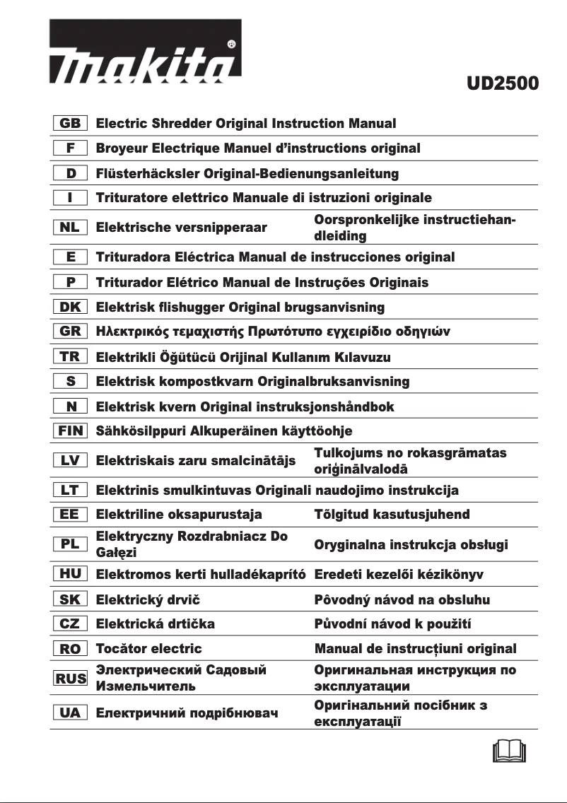 Page 1 of the manual User Manual Makita UD2500