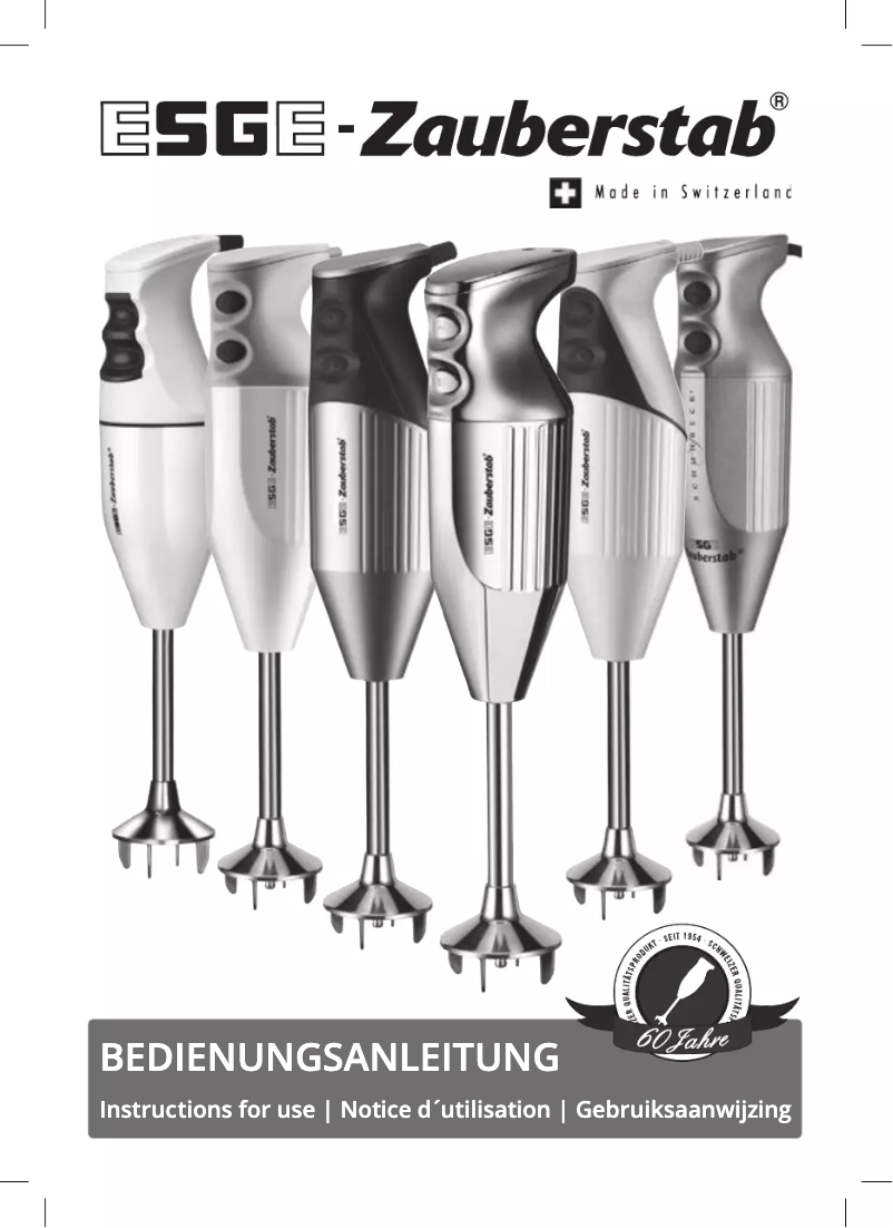 Page 1 of the manual User Manual ESGE M 180