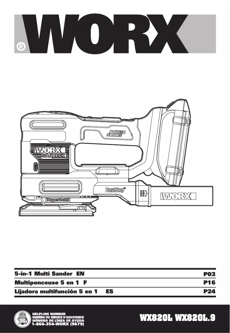 First page image of the manual for WX820L.9