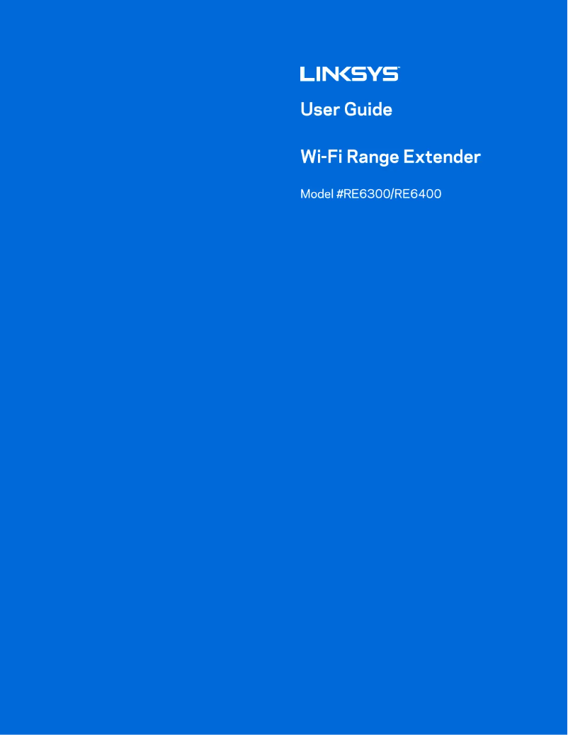 First page image of the manual for RE6300