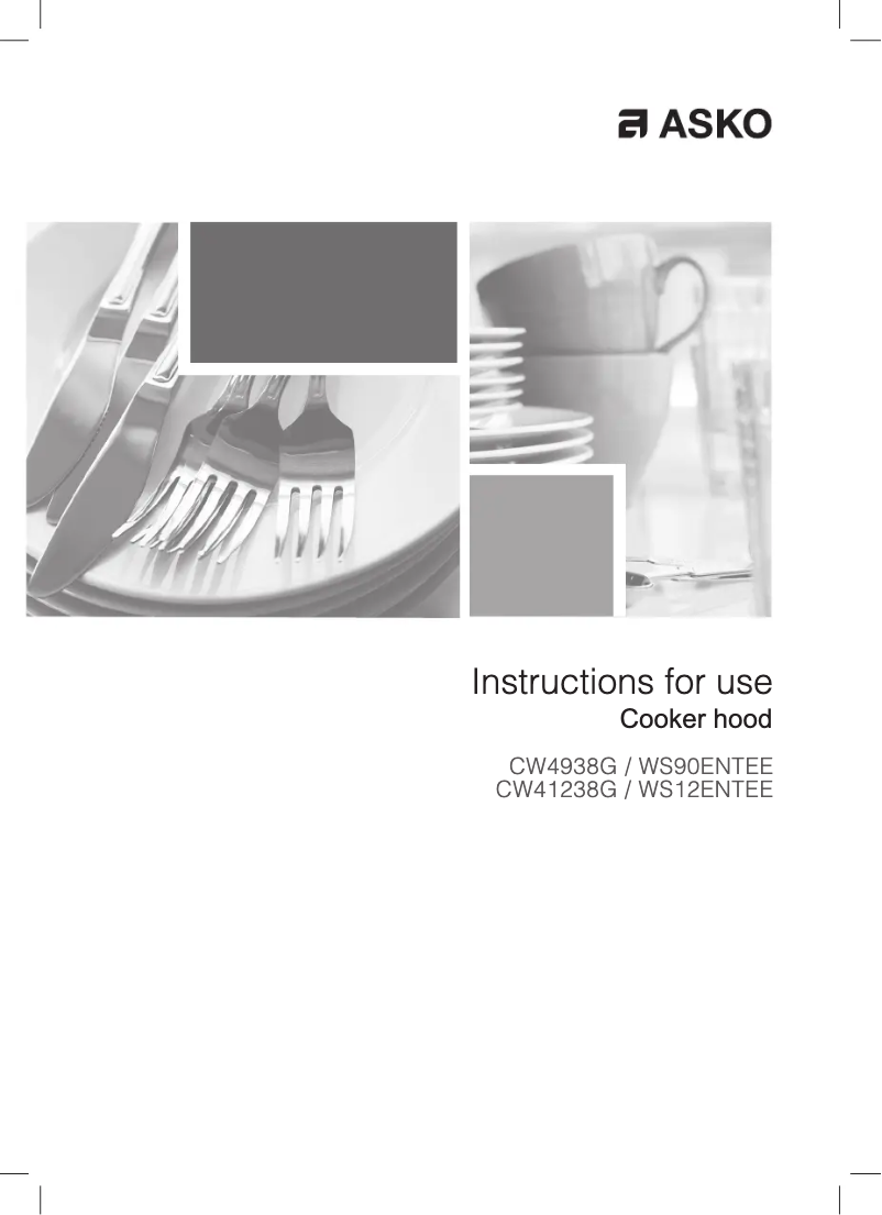 Page 1 of the manual User Manual Asko CW41238G