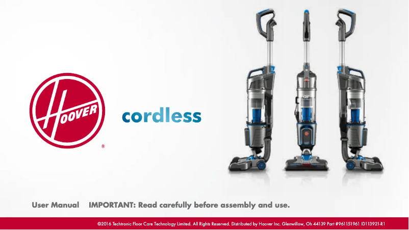 Page 1 of the manual User Manual Hoover Air BH50111