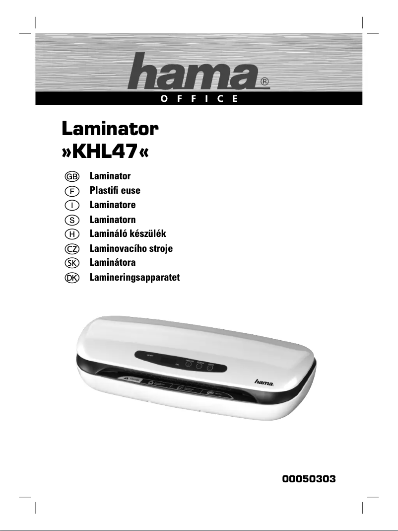 First page image of the manual for KHL47