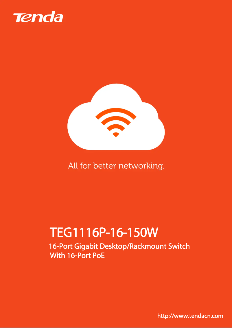 First page image of the manual for TEG1116P-16-150W