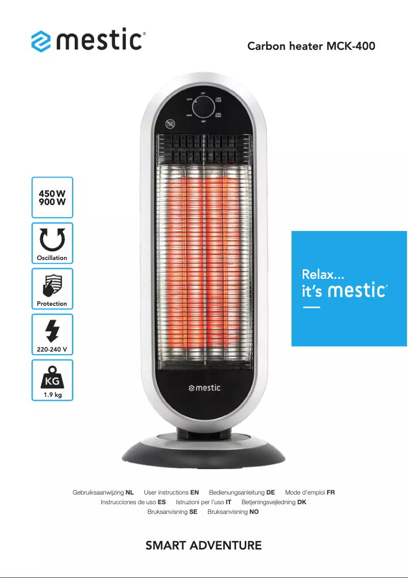 Page 1 of the manual User Manual Mestic MCK-400