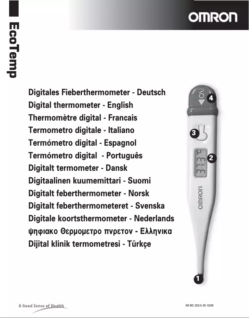 First page image of the manual for EcoTemp