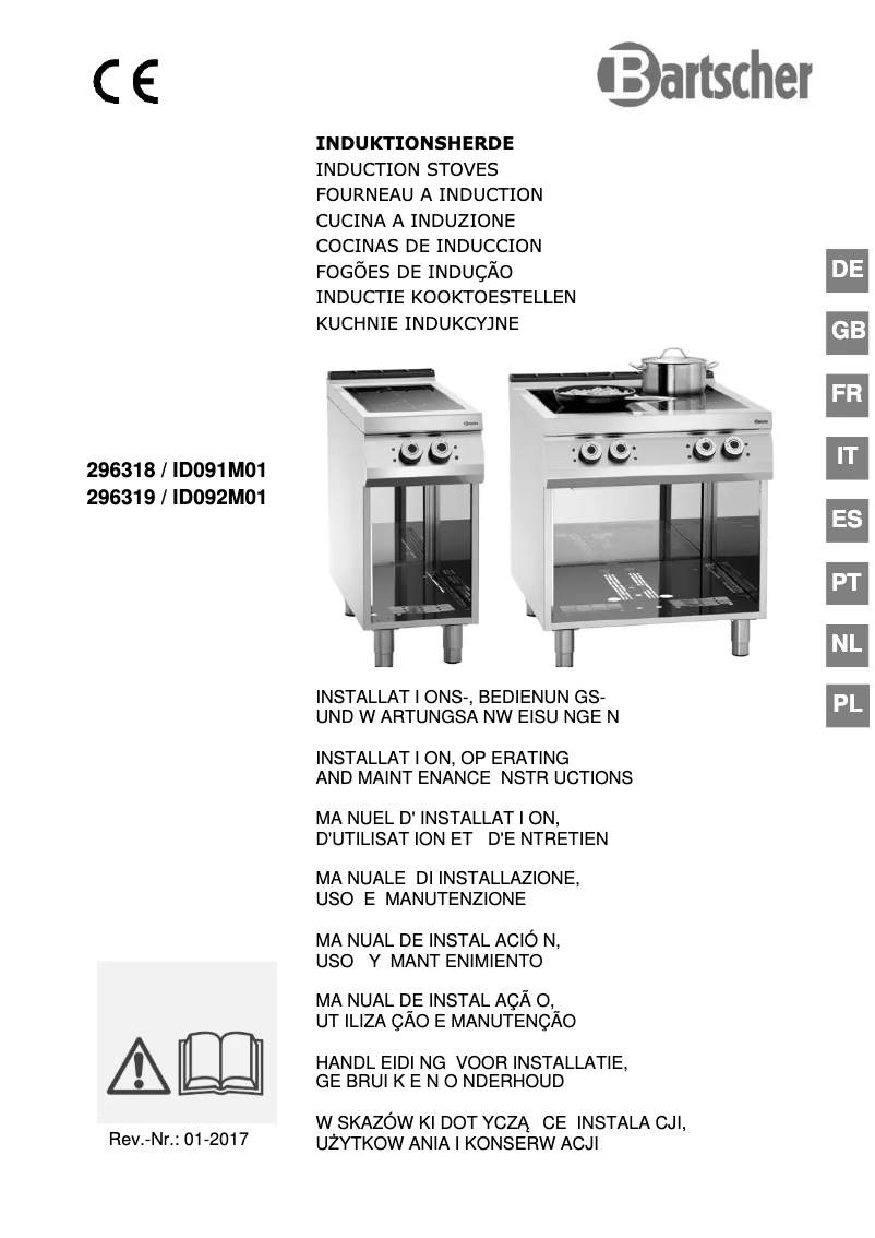Page 1 of the manual User Manual Bartscher 296318
