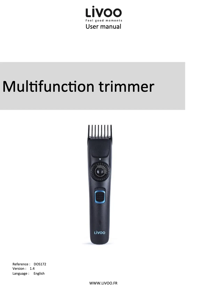 First page image of the manual for DOS172