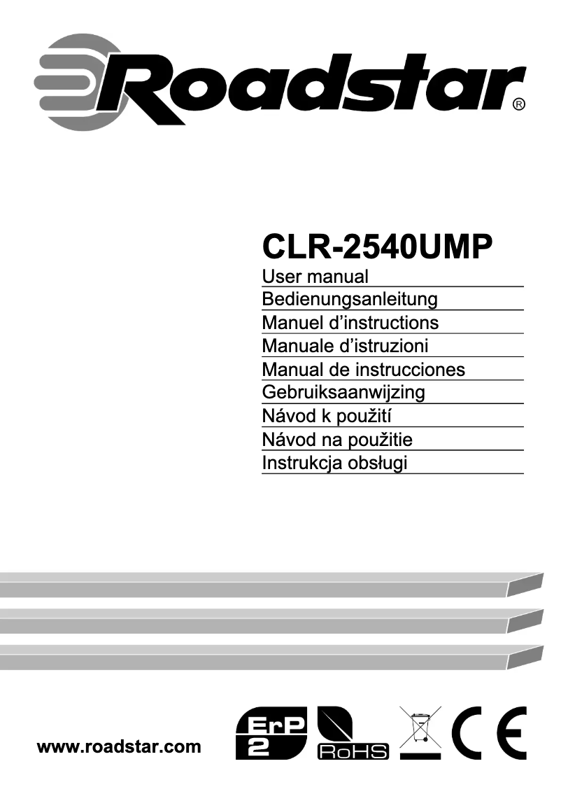 Image de la première page du manuel de l'appareil CLR-2540UMP