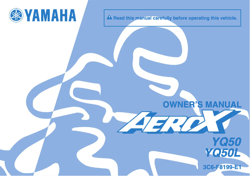 Page 1 of the manual User Manual Yamaha Aerox 50 (2008)