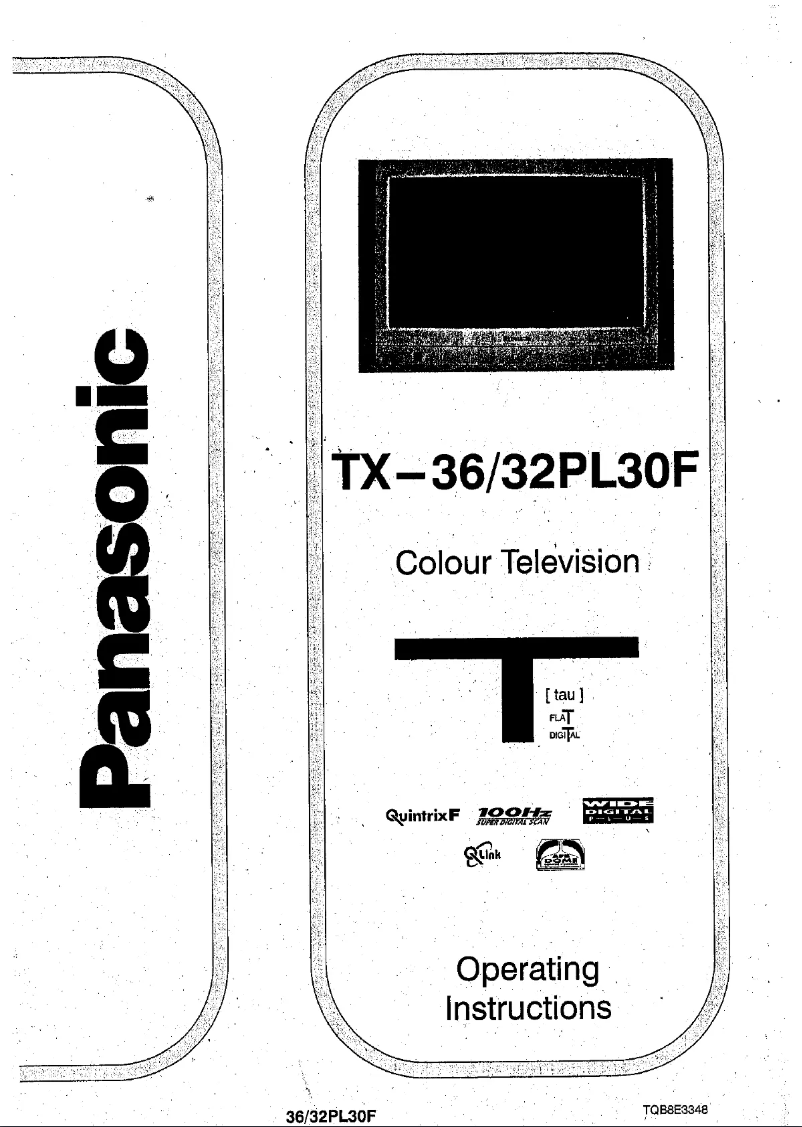 First page image of the manual for TX-36PL30