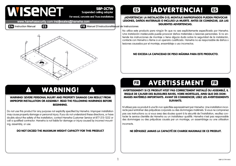 First page image of the manual for SBP-2CTW