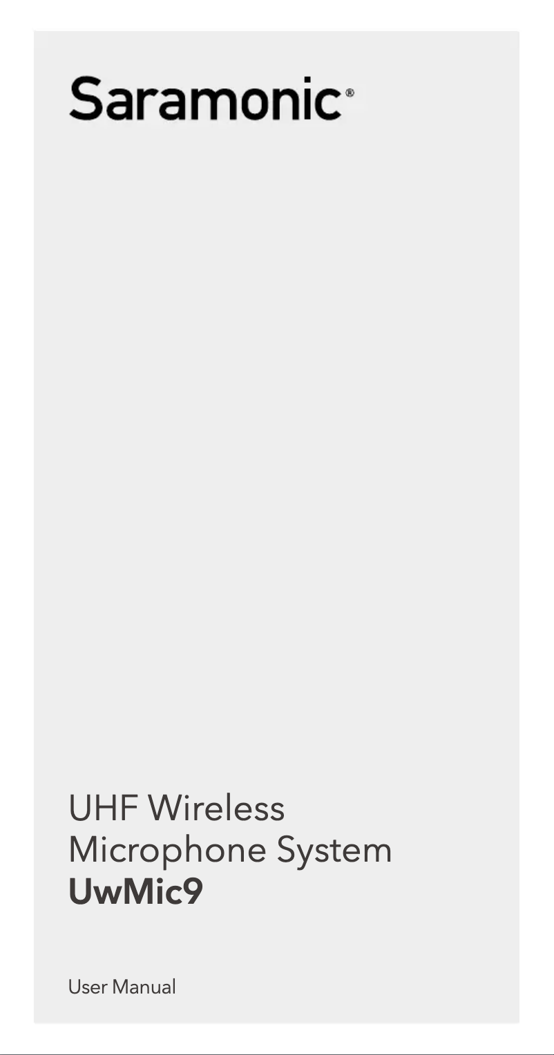 First page image of the manual for UwMic9