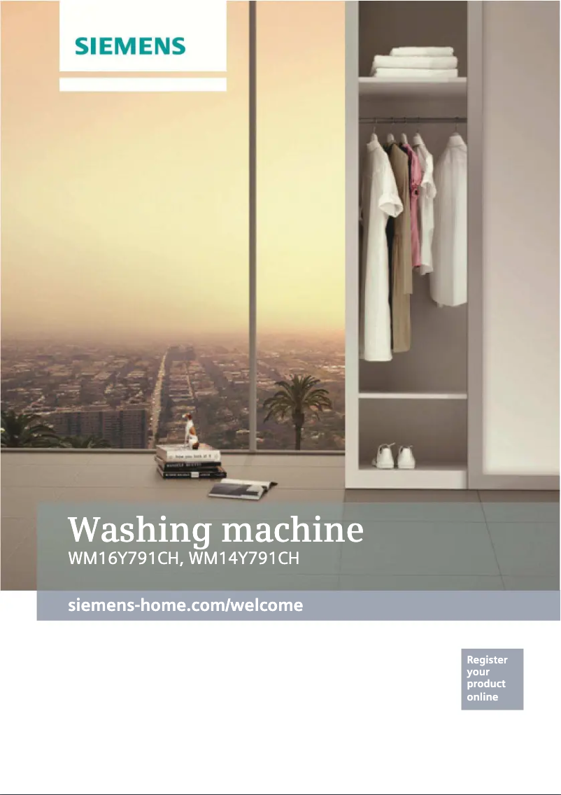 Page 1 of the manual User Manual Siemens WM14Y791