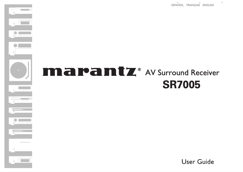 First page image of the manual for SR7005B