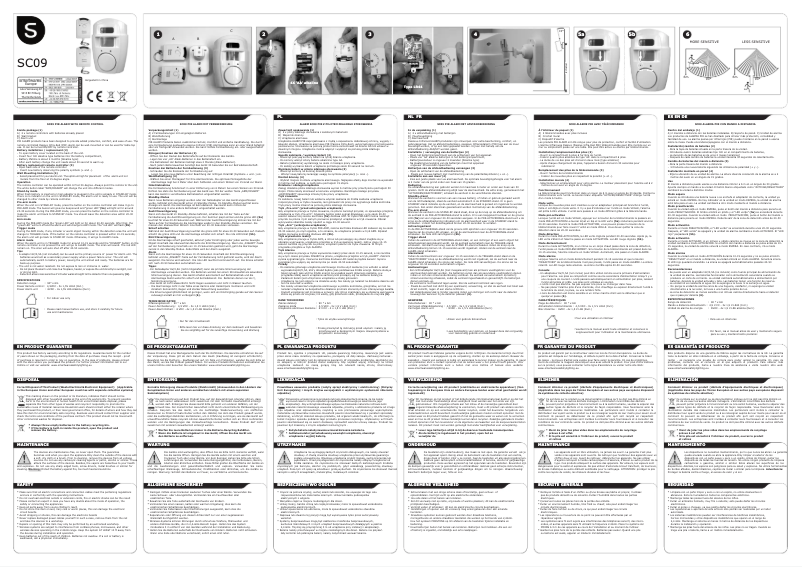 First page image of the manual for SC09