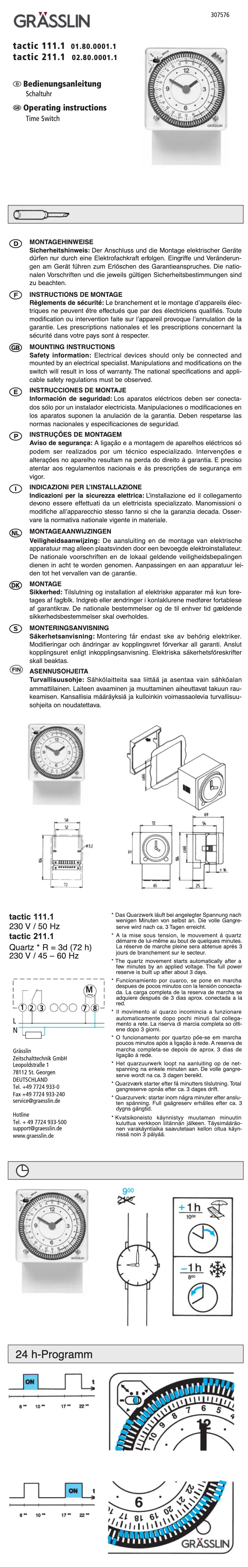 First page image of the manual for tactic 111.1