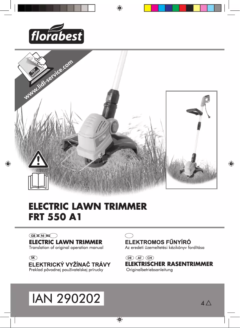 First page image of the manual for FRT 550 A1