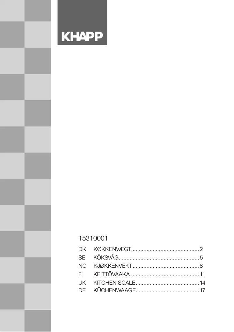 Page 1 of the manual User Manual Khapp 15310001