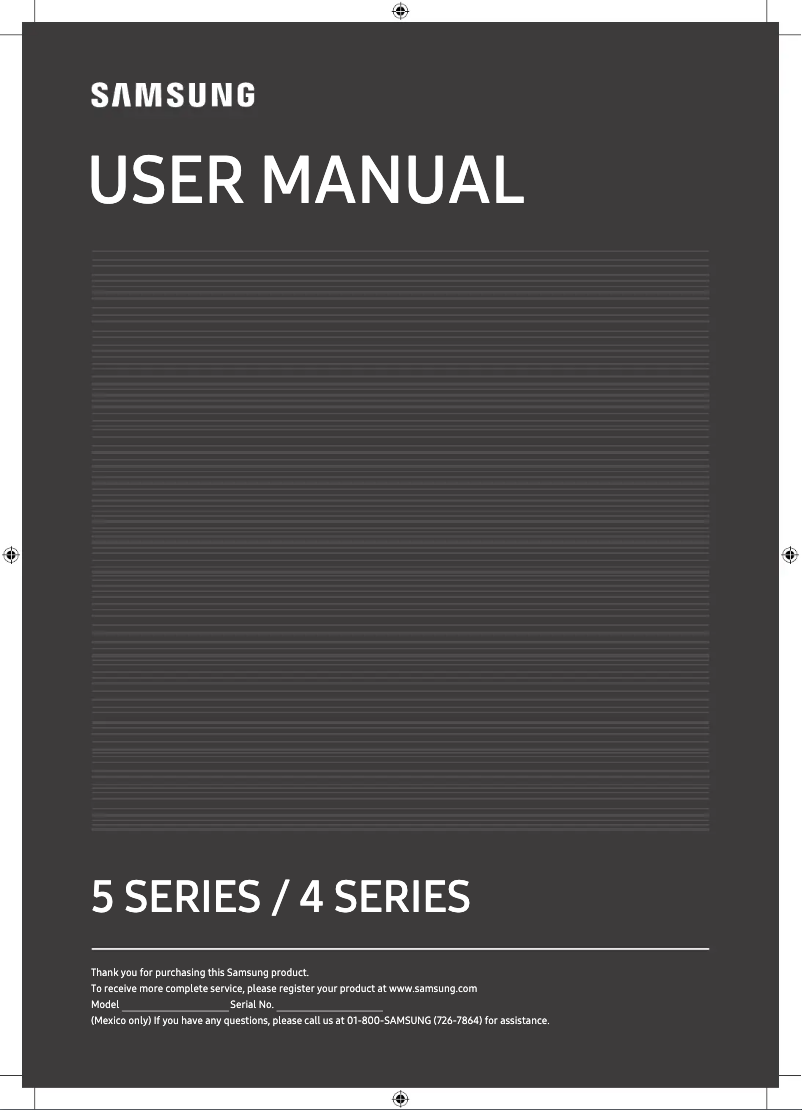 First page image of the manual for UN43T5300AF