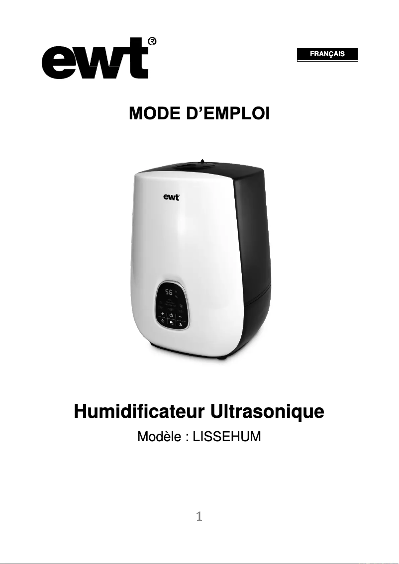 Page 1 of the manual User Manual EWT LISSEHUM