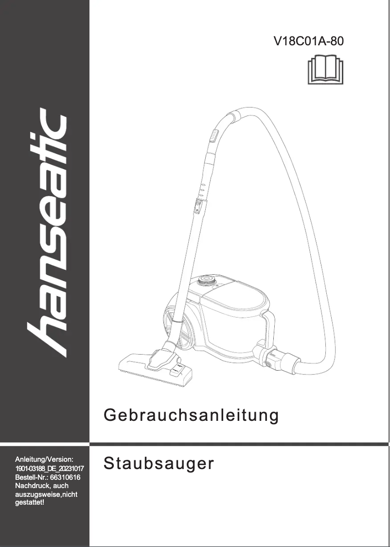 First page image of the manual for V18C01A-80