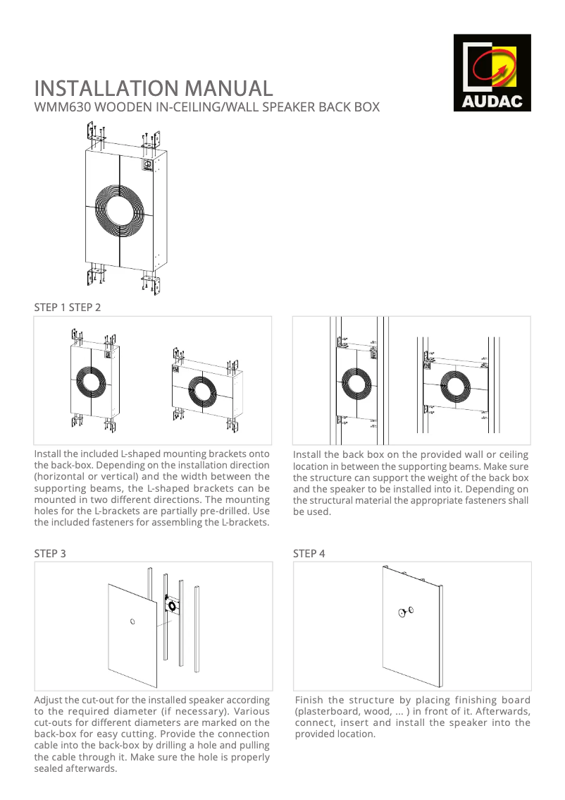 First page image of the manual for WMM630