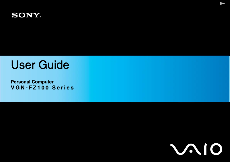 Page 1 of the manual User Manual Sony Vaio VGN-FZ140N