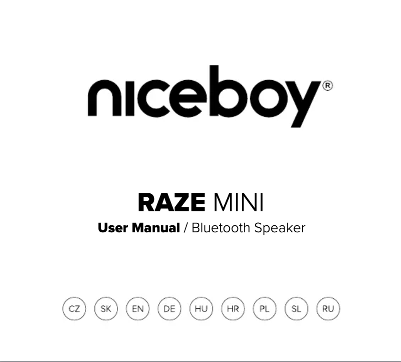 First page image of the manual for RAZE mini