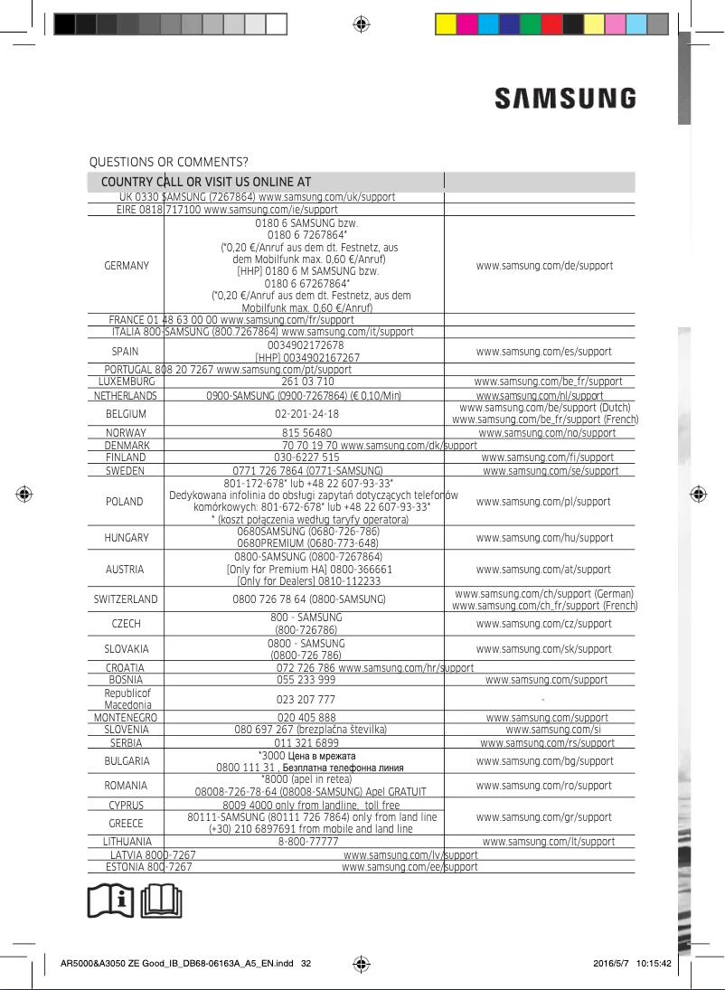 First page image of the manual for AR09HSFNMWKN