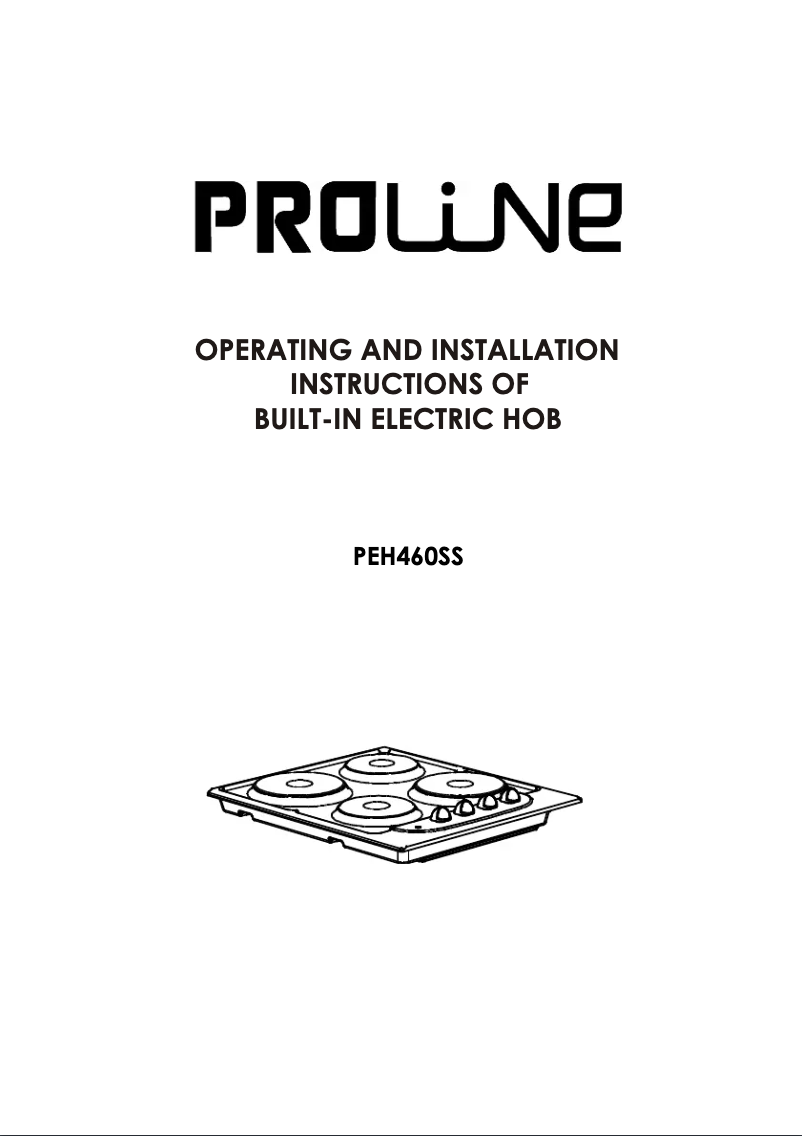 First page image of the manual for PEH460SS