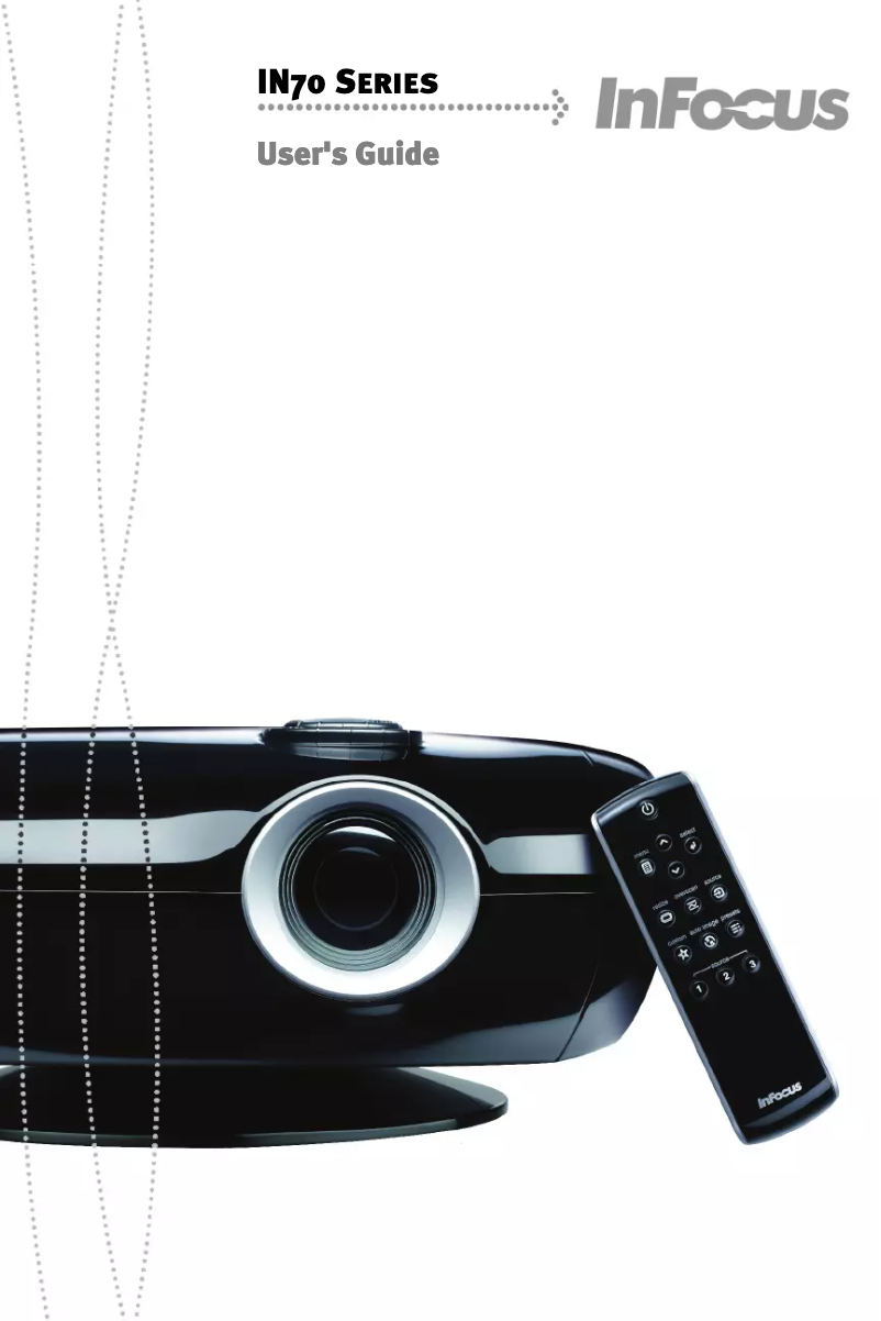 Page 1 of the manual User Manual InFocus Home Cinema IN78