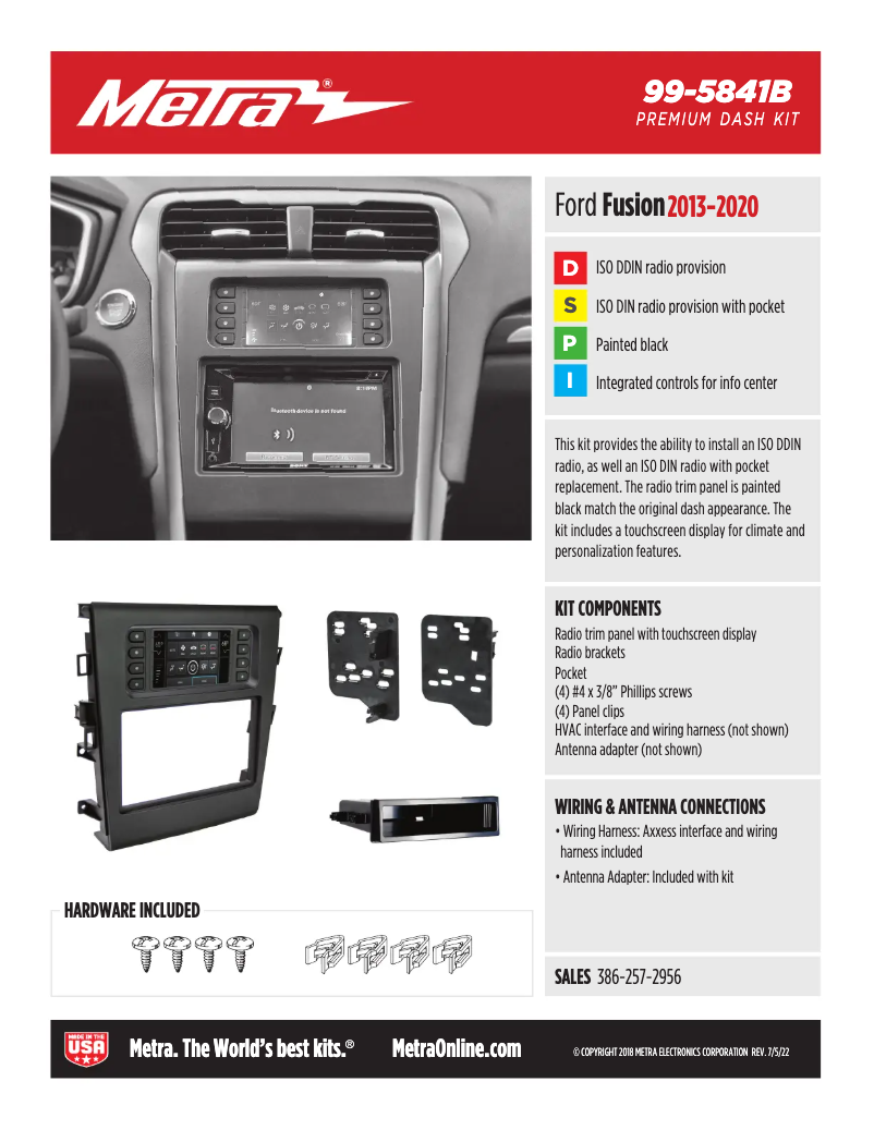 Page 1 of the manual Technical Sheet AXESS 99-5841B