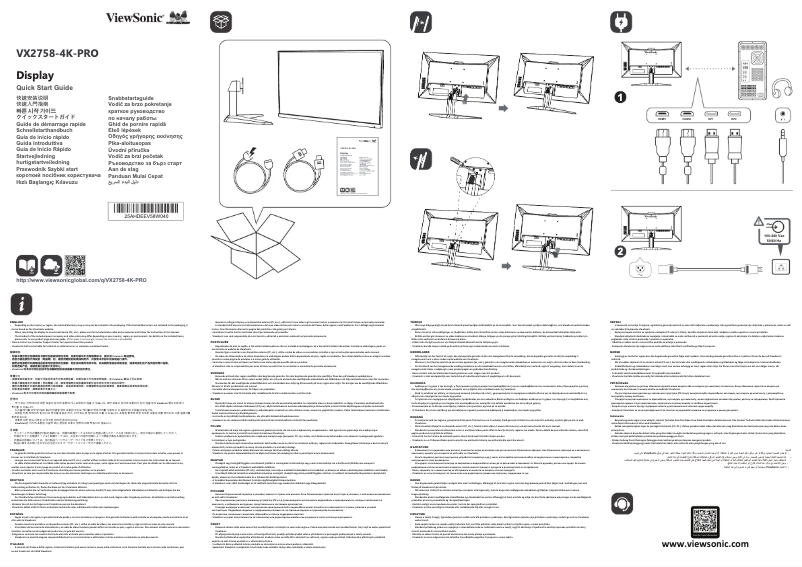 Image de la première page du manuel de l'appareil VX2758-4K-PRO