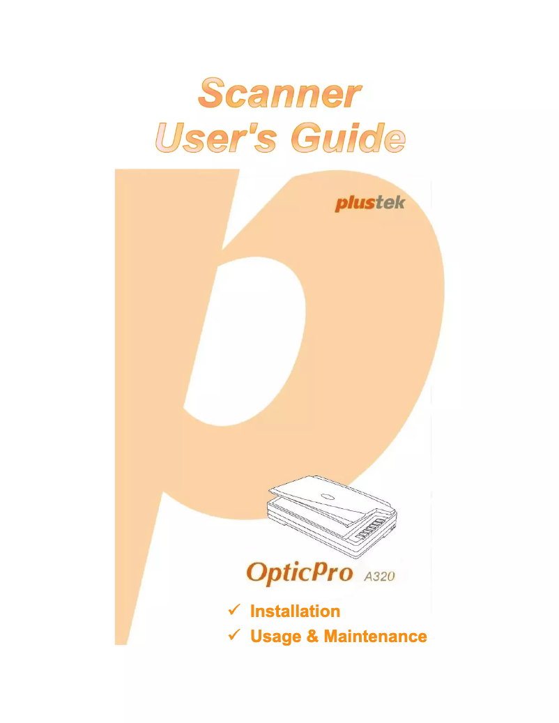 Image de la première page du manuel de l'appareil OpticPro A320