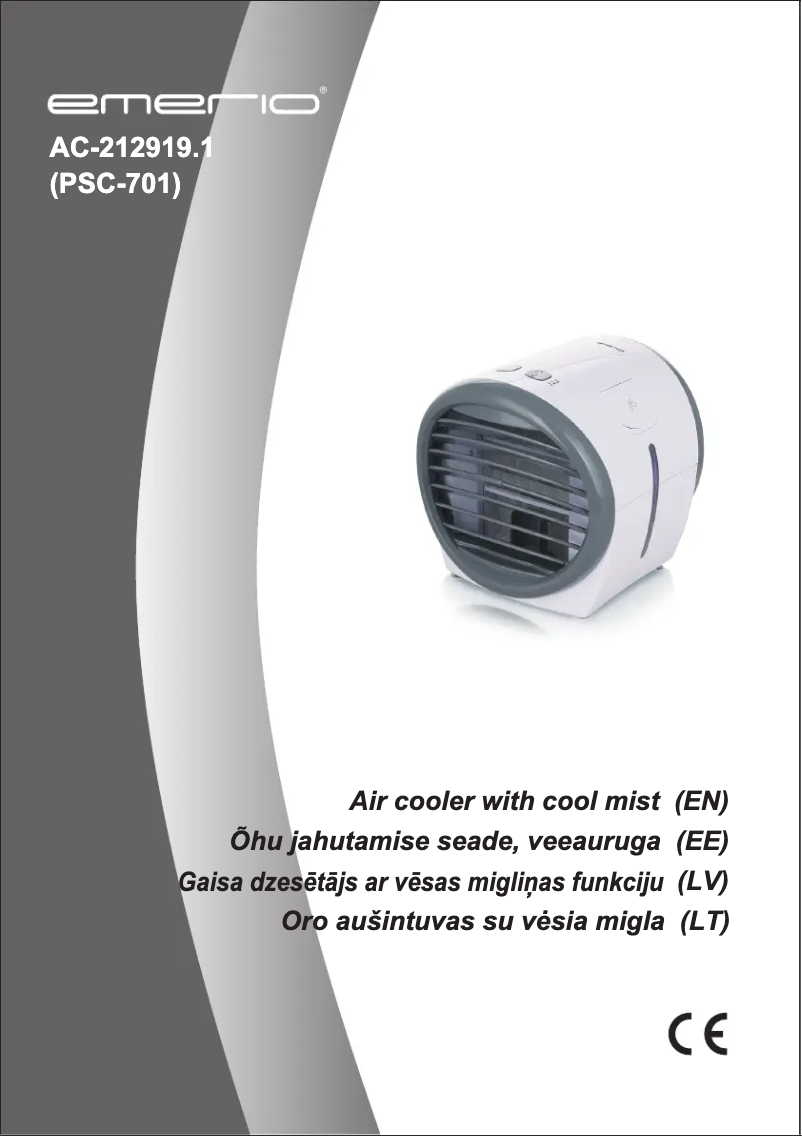 Page 1 of the manual User Manual Emerio AC-212919.1