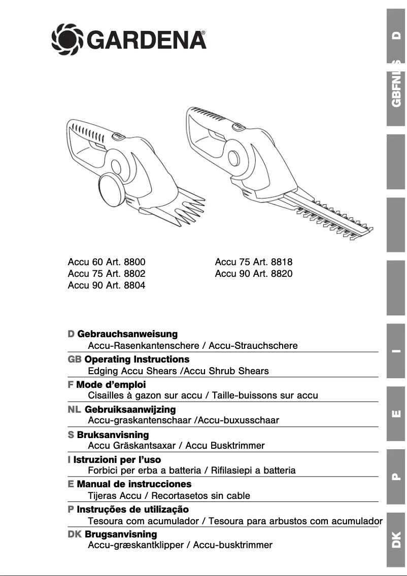 First page image of the manual for Accu 60