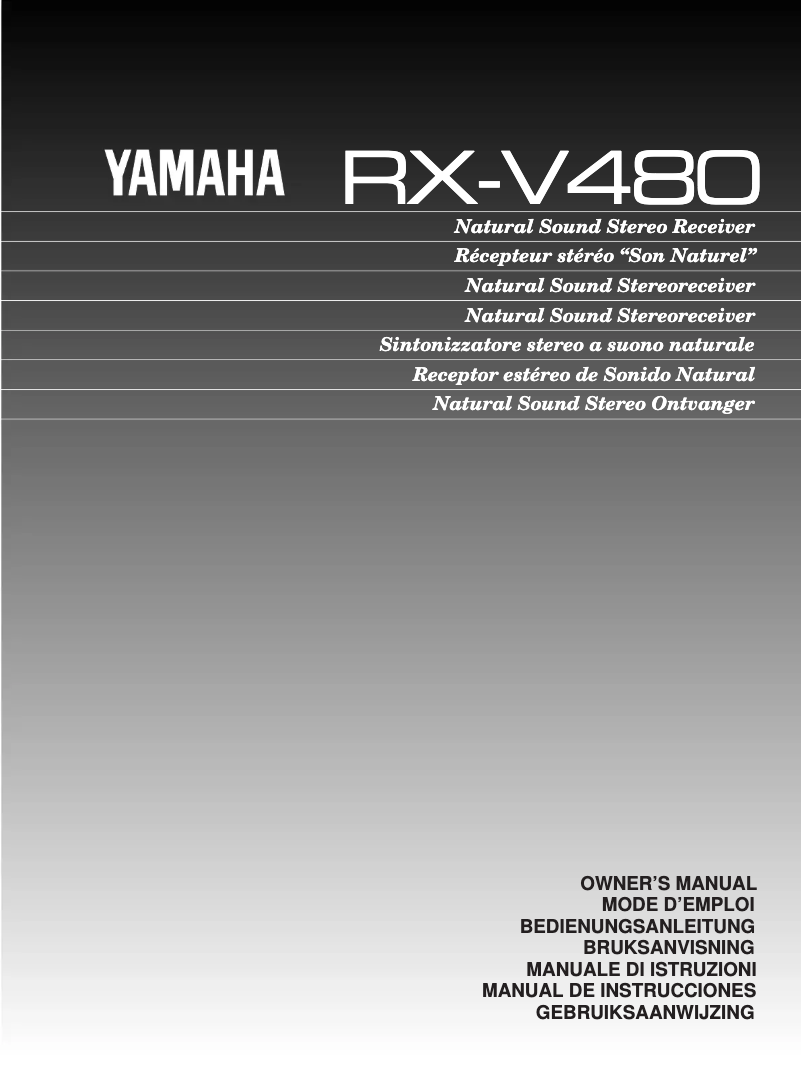 Page 1 of the manual User Manual Yamaha RX-V480