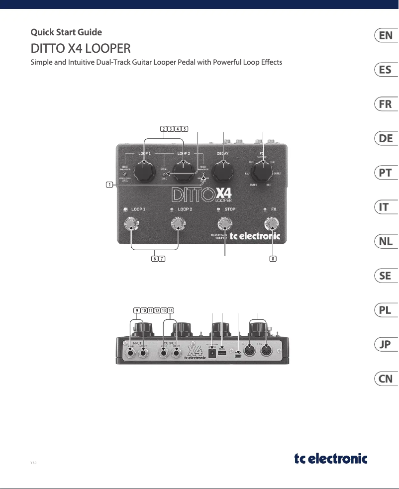 First page image of the manual for Ditto X4 Looper