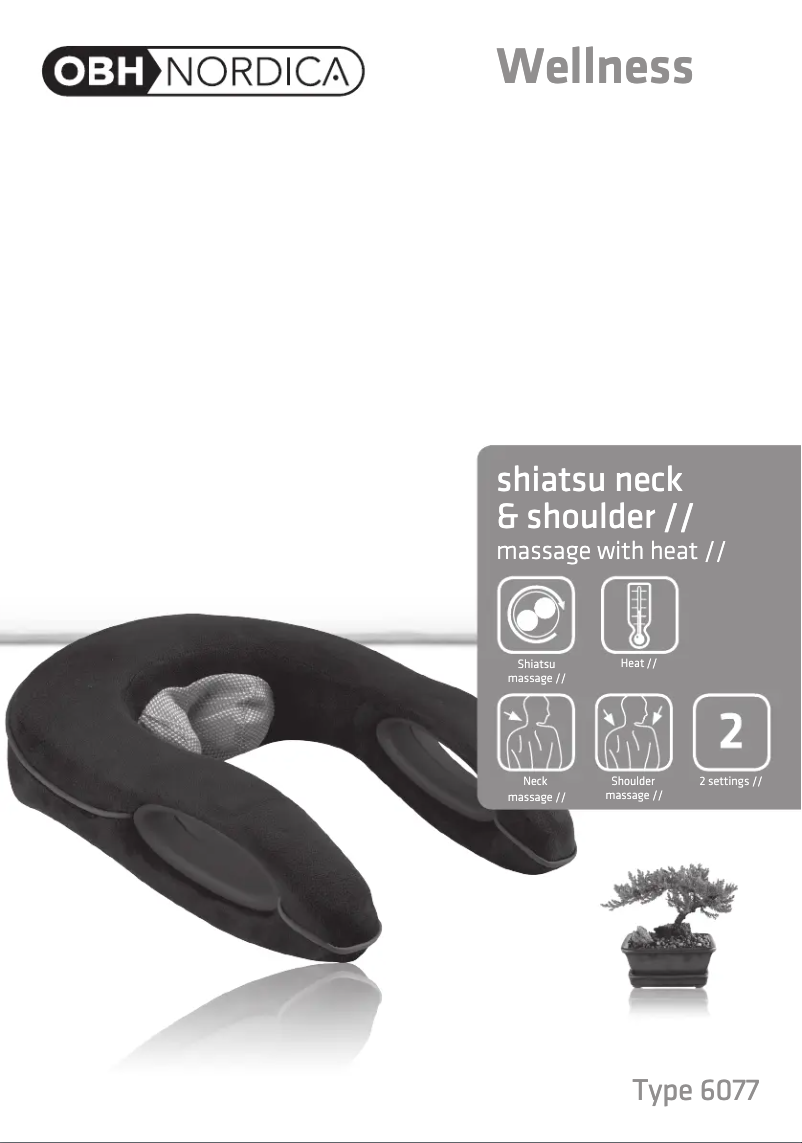 Page 1 of the manual User Manual OBH Nordica Shiatsu Neck & Shoulder