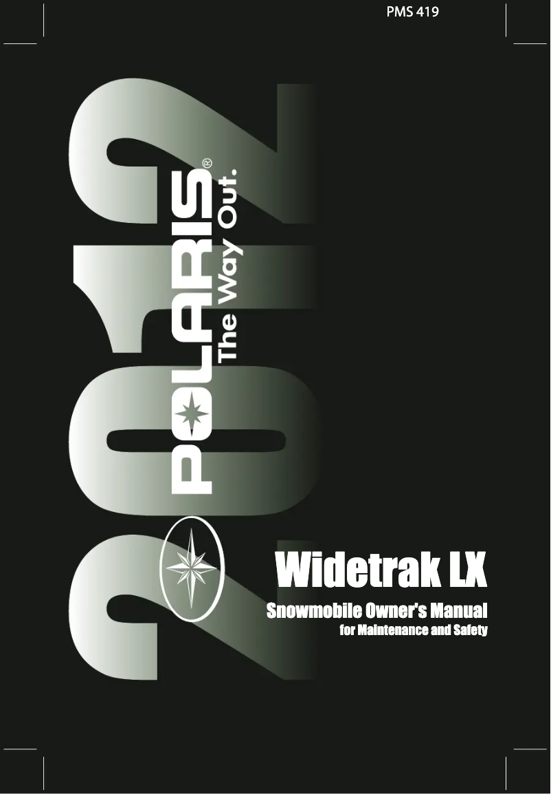 Page 1 of the manual User Manual Polaris WideTrak LX (2012)