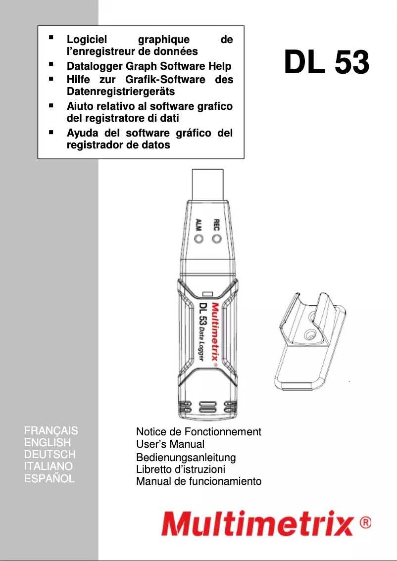 Page 1 of the manual User Manual Multimetrix DL53