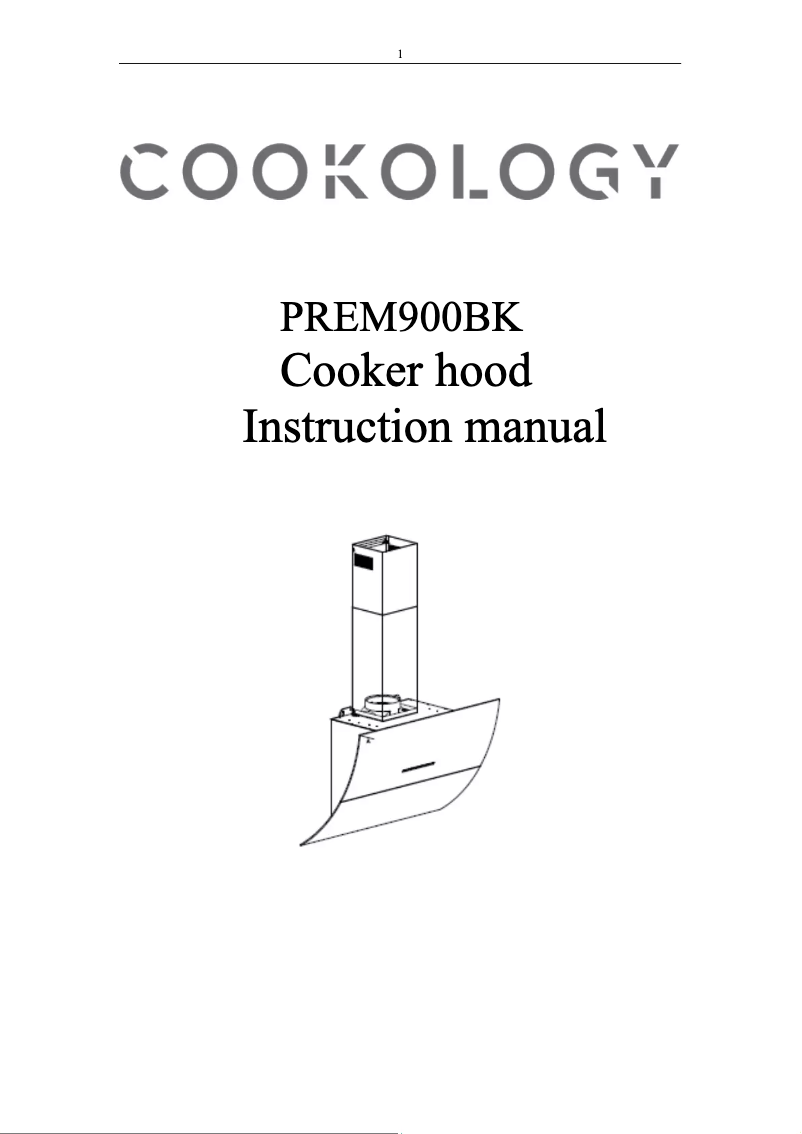 Page 1 of the manual User Manual Cookology PREM900BK