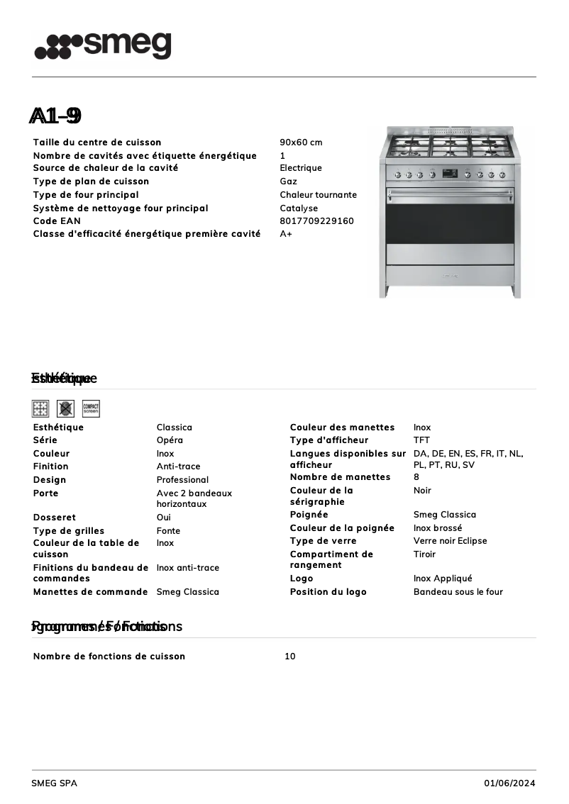 First page image of the manual for A1-9