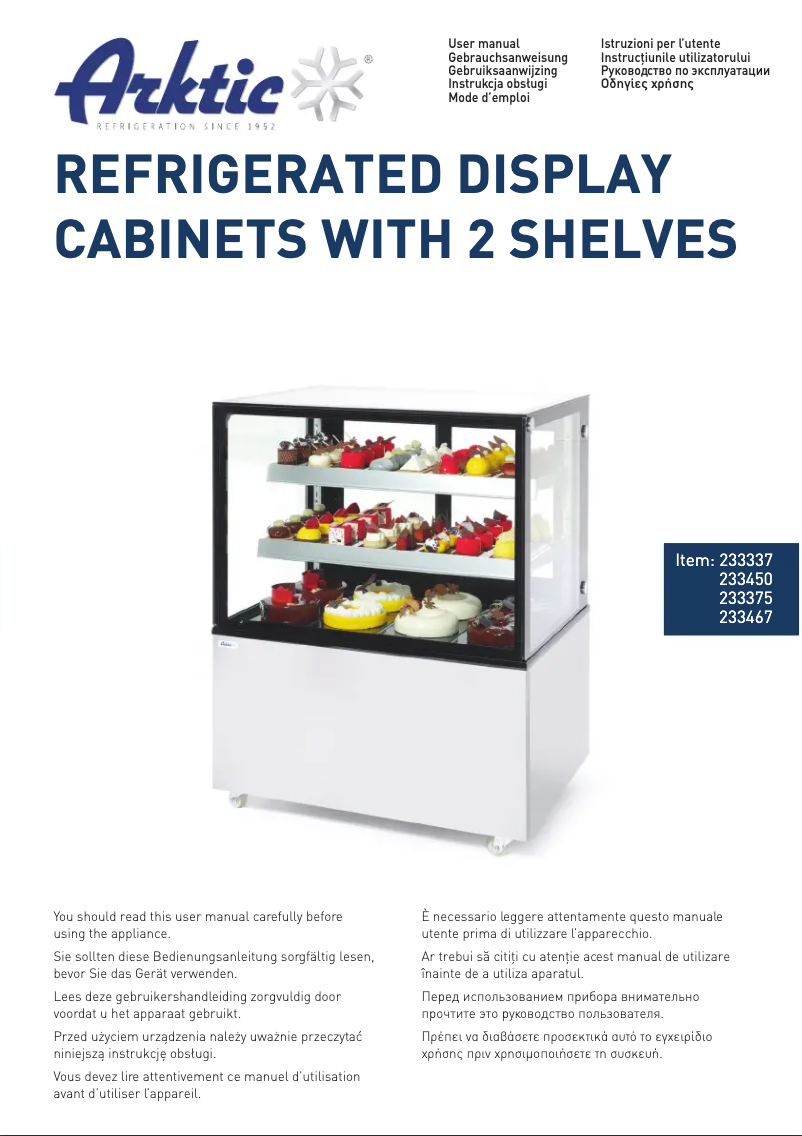 Page 1 of the manual User Manual Arktic 233467