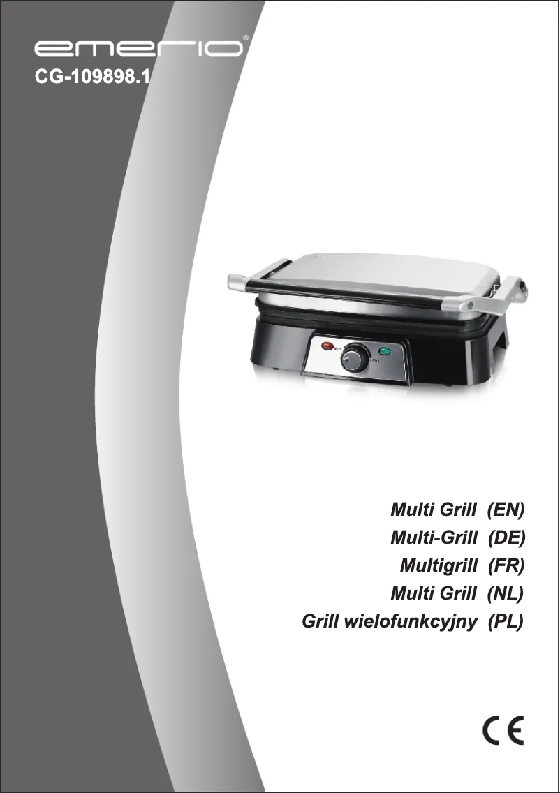 First page image of the manual for CG-109898