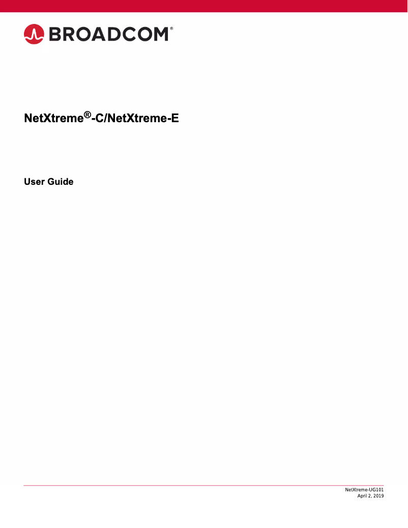 Page 1 of the manual User Manual Broadcom P1100P