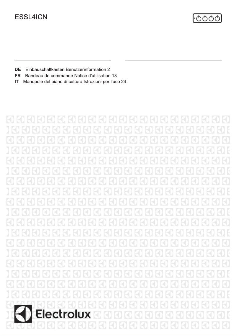 Page 1 of the manual User Manual Electrolux ESSL4ICN