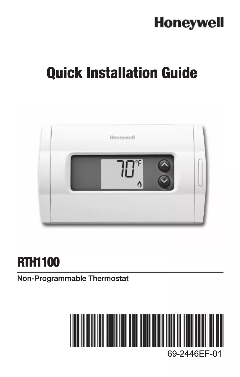 First page image of the manual for RTH1100B